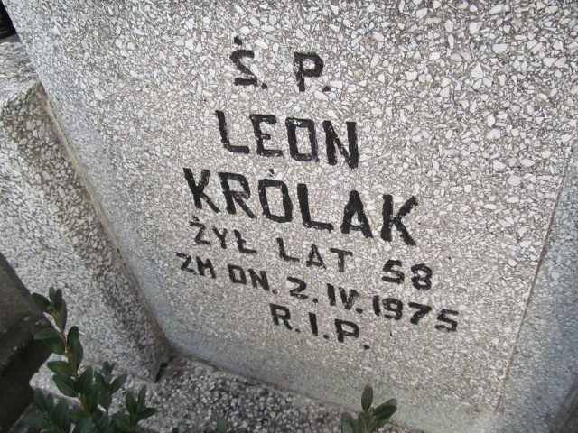 Leon Królak 1917 Poczesna - Grobonet - Wyszukiwarka osób pochowanych