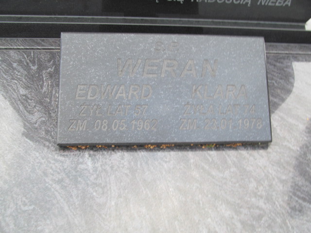 Klara Weran 1904 Poczesna - Grobonet - Wyszukiwarka osób pochowanych