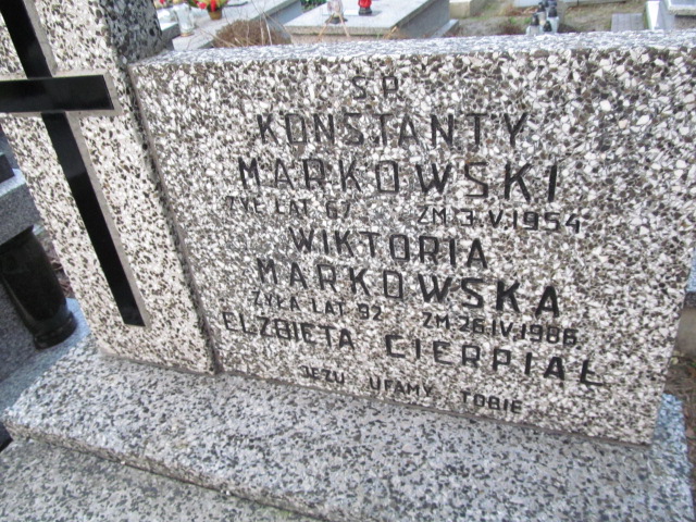 Konstanty Markowski 1887 Poczesna - Grobonet - Wyszukiwarka osób pochowanych