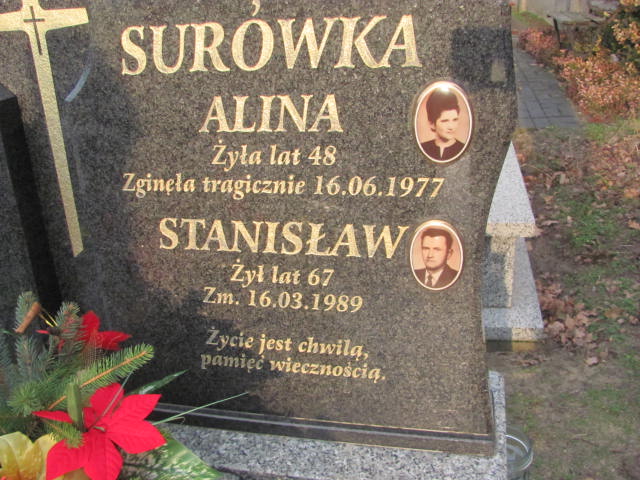 Alina Surówka 1929 Poczesna - Grobonet - Wyszukiwarka osób pochowanych